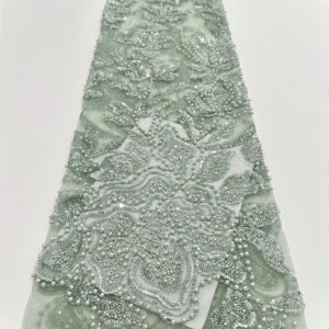 African Heavy Beaded Lace Fabric 2025 High Quality 5 Yards Nigerian Sequins Groom Fabric Material For Wedding Party Dress