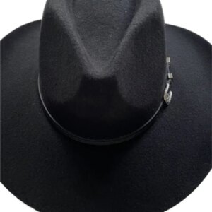 New style pure cowboy hat woolen hard set large brim riding small round outdoor