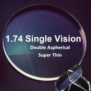 1.74 Double Aspherical Diopter Lenses High Index Super Thin Aspheric Optical Prescription Lens For Myopia Glasses