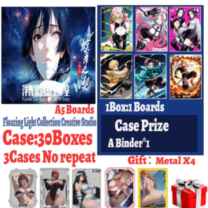 Floazing Light Demon Slayer Ds A5 Color Paper Anime Kimetsu Yaiba Tanjirou Kamado Nezuko Card Kids Gift Demon Slayer Boards