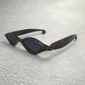 Man Sunglasses Women Unique Vintage Classic Cat Eye Handmade Brown Stripes Horn Fashion Men Sunglass Polarized Glasses