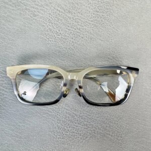Man’s Glasses Frames Unique Square Vintage Retro Handmade Honey Black Horn Prescription Eyeglass Frames Optical Eyewear