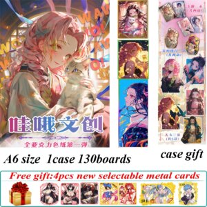 Wow Oh Culture Demon Slayer Kimetsu no Yaiba A6 Acrylic Colored Paper First Series Anime Nezuko Shinobu Mitsuri Quaility Cards