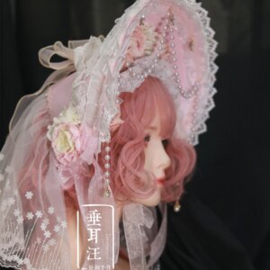 Handmade Lolita Flower Wedding Tea Party Gorgeous Hat