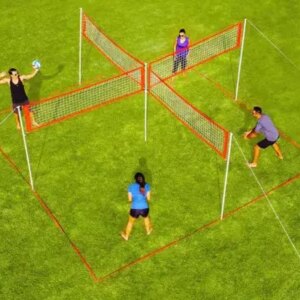 Portable Foldable Volleyball Net Well Suited for Beginner and Professional Players Indoor and Outdoor Beach Court Equipment