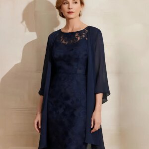 Elegant Scoop Neck Chiffon Mother of the Bride Dress A-Line Knee Length Appliques Wedding Party Dresses 2025 Free Customized