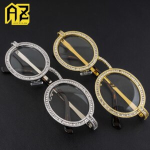 Baguettes Iced Out Glasses Bling Color 5A Cubic Zircon Sun Glasses For Women Men Jewelry Free Shipping