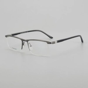 Belight Optical 360 Degree Rotate Design Business Pure Titanium Half Rimless Frame Men Prescription Eyeglasses Eyewear SH2049