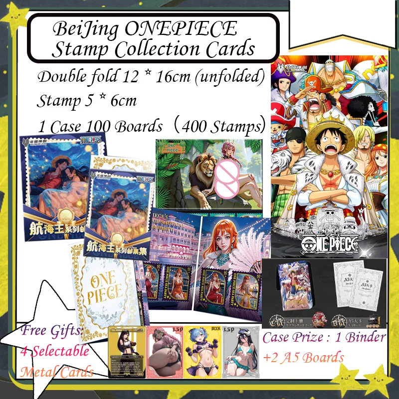 BeiJing ONEPIECE Stamp Collection Cards Anime Nami Luffy Boa Hancock Child Toys CCG ACG Booster Box Birthday Christmas Gifts