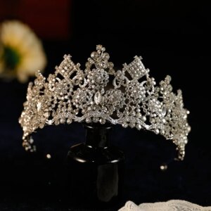 Spring and Summer New Crown Bridal Headdress Wedding Dress Headdress Zircon Crown Headdress Heavy Industry High-End Elegant