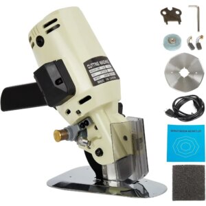 Fabric Cutter Electric Cloth Cutting Machine Roller with Extra 4 Inch Rotary Blade Hand Held Fabric Slitting Machine For Multi-