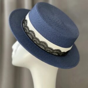 Summer flat hat Lace along sunshade fashion seaside holiday girth
