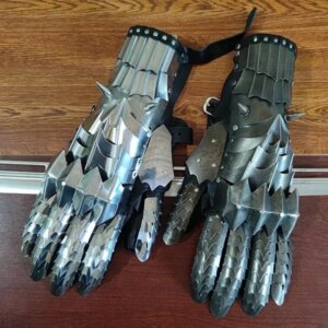 Cosplay Lord Dark Knight Witch King Black Riders Ringwraiths gloves full metal Sauron gloves Anime Film exhibition Costume party