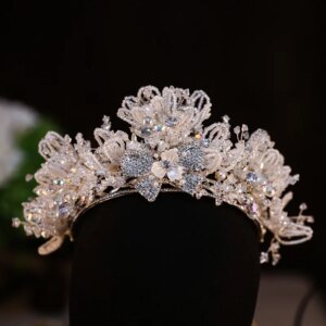 Crown Headdress Female Bright Korean Mori Style New Elegant Wedding Dress Dress Hair Accessories Birthday Crown