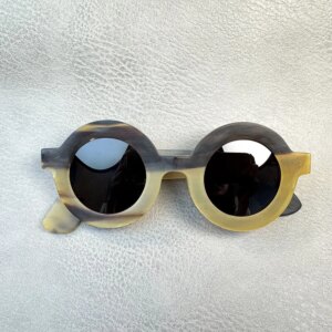 Man Sunglasses Women Unique Round Vintage Handmade Honey Black Horn Sunglass Men Retro Prescription Eyeglasses Frames