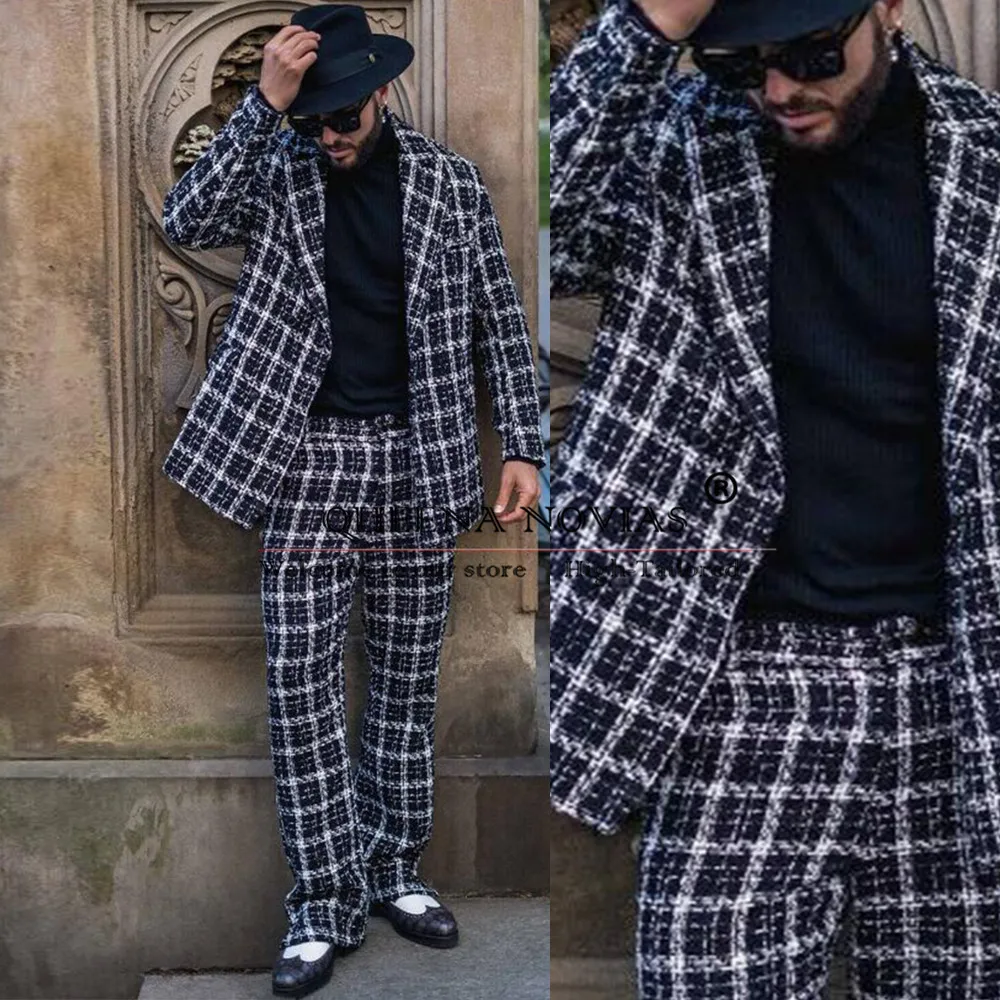 Men's Suits Peak Lapel Double Breasted Casual Party Activewear Outfits Man Business Jacket Pants 2 Pieces Groom Wedding Tuxedos