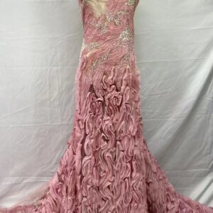 Latest African 3D Flower Lace Fabric 2025 High Quality Embroidery French Mesh Lace Fabric Sequins Beads Lace For Sewing KB4991