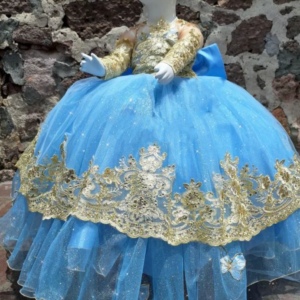 Customized  Blue Mini Quinceanera Dresses Little Princess Flower Girl Dresses 2025 Wedding Celebration Dresses vestidos de novia