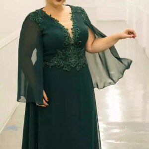 Mother Of The Bride Dresses Plus Size Beadings Guest Wedding Dress Long Emerald Green Mother Of The Wedding Dresses Custom Size