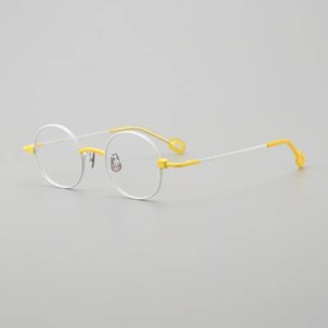 Japanese Harajuku Style Round Glasses Ultralight Titanium Frame Retro Designer Personalized Optical Prescription Eyewear Unisex