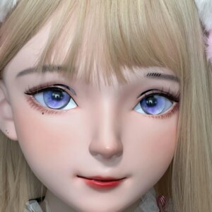 Customize Character Female/Girl Resin Kig Full Head With Lock Anime Cosplay Japanese Anime Kigurumi Mask