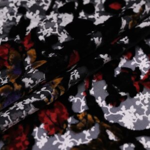 Spring and summer new silk worsted velvet fabric flocking clothing Qipao