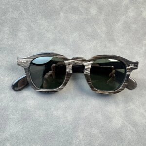 Man Sunglasses Women Vintage Square Retro Stripes Handmade Buffalo Horn Men Sunglass Fashion Glasses Eyeglasses