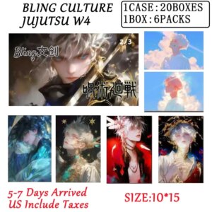 Wholesales Jujutsu Kaisen Collection Cards Double Sided Acrylic Male God Rare Anime Table Playing Game Board Cards