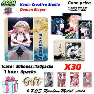Wholesale KeXin Studio Demon Slayer Colored Paper Card Board Shinobu Anime Trading Mitsuri Tanjiro ACG CCG TCG Hobbies Gifts