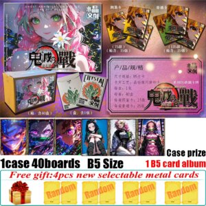 New Crystal Creative Demon Slayer Battle Collab 7th Edition B5 Collectible Cards Anime Nezuko Shinobu Mitsuri B5 Art Boards