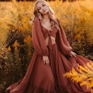 Bohemian Photo Shooting Pregnancy Dress Adjust Back 2 Piece Set Woman Cotton Maxi Dress Maternity Photography Gown