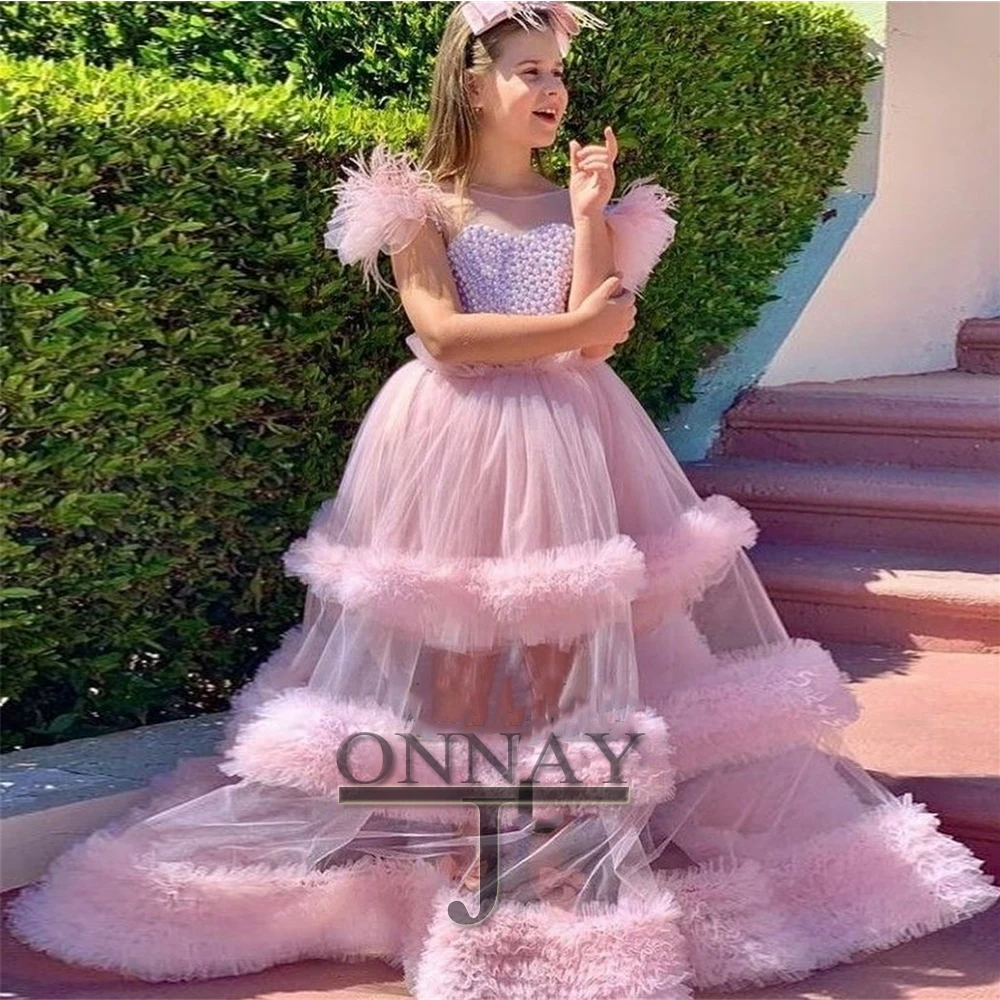 JONANY Attractive Layered Flower Girl Dress Made To Order Birthday Pageant Communion Robe De Demoiselle Baby Party