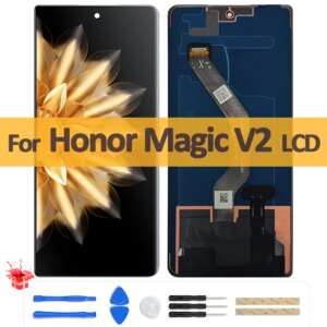 6.43″ Original External Screen For Huawei Honor Magic V2 LCD Display VER-AN10 N49 Small LCD For Honor MagicV2 Screen Replacement