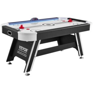 Air-Powered Hockey Table 72″ Indoor Hockey Table for and Adults LED Sports Hockey Game with 2 Pucks 2 Pushers and Electronic S