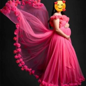 Maternity Gown Lace Maxi Dresses Women Clothes Photography Pregnancy Dress For Photo Shoot fluffy
