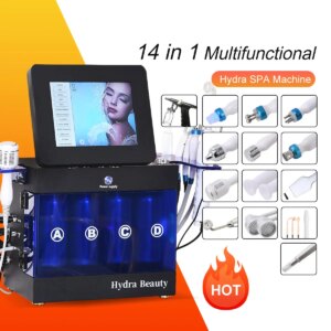 Hot selling 14 In 1 Diamond Peeling Hydro facial machine water jet Aqua facial Vacuum Skin Care Cleaning lifting bubble spa