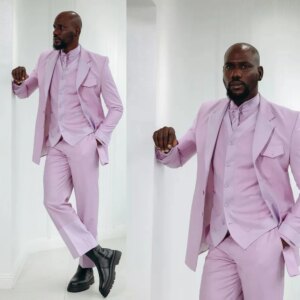 Designer Style Groom Suits 3 Pieces Plus Size Formal Wedding Suits Customized Evening Party Show Suits