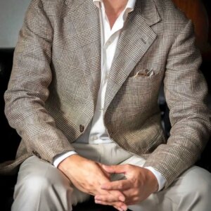 Fashion Men’s Spring High Quality Business Suit Jacket Slim Fit Plaid Casual Tuxedo Man Office Blazers Clothing Male Customized