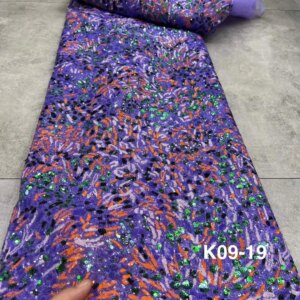 Nigerian Luxury Sequins Lace Fabric 2025 High Quality African Lace French Tulle Sequin Embroidery Lace Fabrics For Party Dress