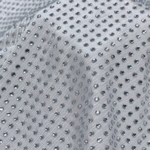 Luxury Glitter Strass Jersey Rhinestone Fabric Red Silver Black Heavy Crystal Rhinestone Dress Designer Cloth for DIY Sewing Wed