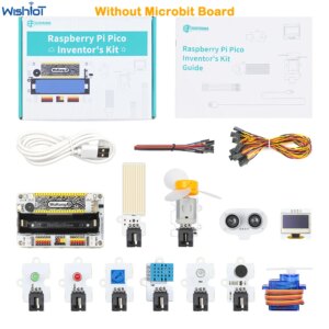 Microbit Wukong2040 Inventor’s Raspberry Pi Kit for STEAM Education Building Blocks Expansion Support Microblocks Python Program