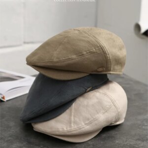 Light luxury elegant fashion linen cap men’s and women’s old hat large size forward