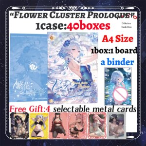 2025 Newest Flowers Cluster Prologue A4 size Waifu Boards Goddess Story Collection Card Swimsuit Bikini Booster Box Habbies Gift