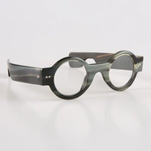 Eyeglass Frames Unique Round Vintage Wide Temple Optical Lenses Eyeglasses Handmade Horn Prescription Man’s Glasses Frames