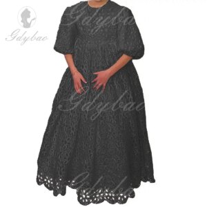 Toddler Party Dresses Pretty Balloon Sleeve Princess Water Soluble Lace Flower Girl Dresses Bridesmaid Birthday Gowns