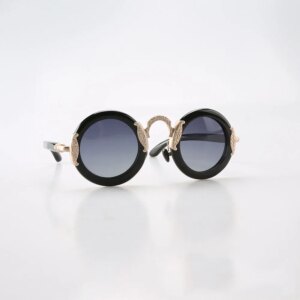 Women Sungalss Men Unique Vintage Round Copper Bridge Handmade Buffalo Horn Sunglass Men Luxury Fashion Retro Eyeglasses Glasses