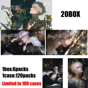 Wholesale Jujutsu Kaisen Collection Cards Wave 4 1 Case 10*15cm Shaped Cards Classic Playing Cards Gift Kids Toys