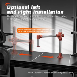 Original YCS Dragon 40CM Microscope Arm/Black&Red Color/360° Swing Compatible Microsocpe Arm/Support All Microscope Models