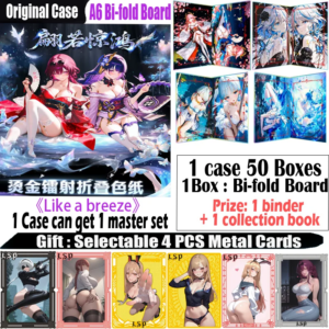 New A6 Size Goddess Bi-fold Board ” Like a breeze ” Hobby Waifu Collection Card Hobby Genshin CCG Card Doujin Toys Board Gifts