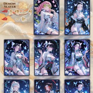 2025 Newest Case Wholesale Waifu Country Culture Demon Slayer Acrylic Colored Paper Card Shinobu Playing Card CCG TCG Art Gift